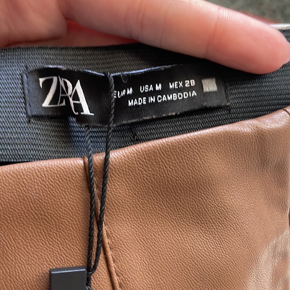 NWT ZARA leather legging high rise - Picture 7 of 10